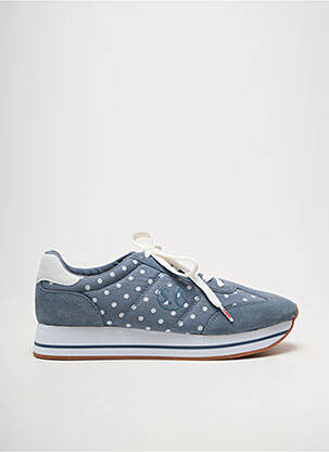 Baskets bout rond talon plat jusqu'à 3cm bleu S.OLIVER femme