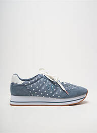 Baskets bout rond talon plat jusqu'à 3cm bleu S.OLIVER femme