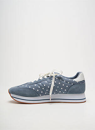 Baskets bout rond talon plat jusqu'à 3cm bleu S.OLIVER femme