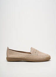 Mocassins bout rond talon plat jusqu'à 3cm beige JANA femme