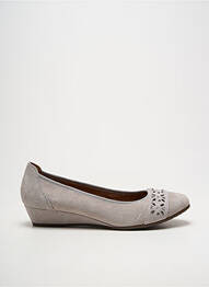 Ballerines bout rond talon de 4 à 6cm gris JANA femme