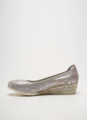 Escarpins tissage satiné talon de 4 à 6cm argent JANA femme