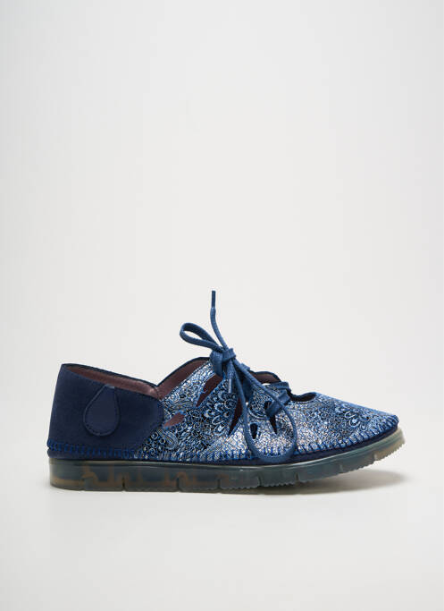 Chaussures de confort fermeture lacets talon plat jusqu'à 3cm bleu MACIEJKA OBUWIE femme