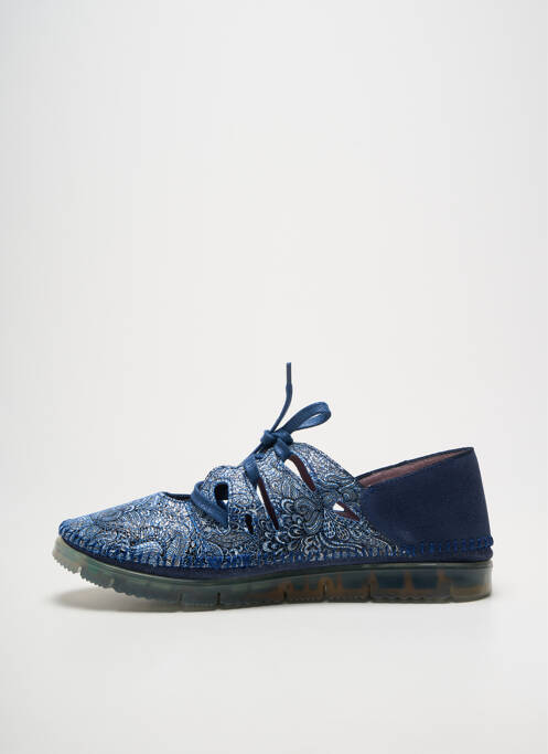 Chaussures de confort fermeture lacets talon plat jusqu'à 3cm bleu MACIEJKA OBUWIE femme