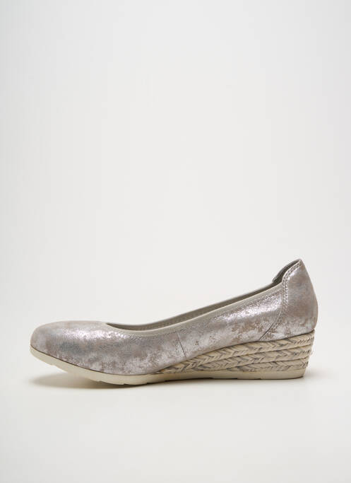 Escarpins tissage satiné talon de 4 à 6cm argent JANA femme