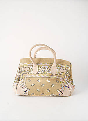 Sac type de porter main forme rectangulaire beige FLOWER MARKET femme