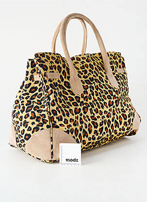 Sac doublure textile forme rectangulaire beige FLOWER MARKET femme