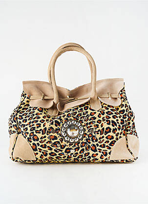 Sac type de porter main forme rectangulaire beige FLOWER MARKET femme