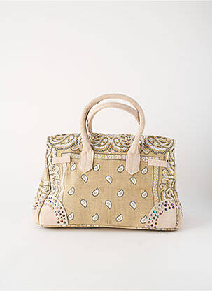Sac doublure textile forme rectangulaire beige FLOWER MARKET femme