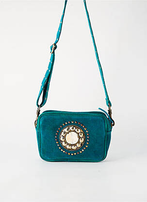 Sac doublure textile forme rectangulaire vert FLOWER MARKET femme