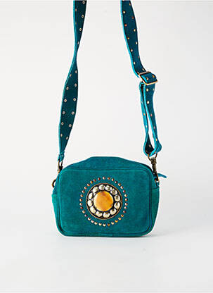 Sac doublure textile forme rectangulaire vert FLOWER MARKET femme
