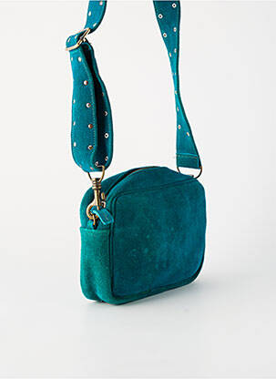 Sac fermeture zippée forme rectangulaire vert FLOWER MARKET femme