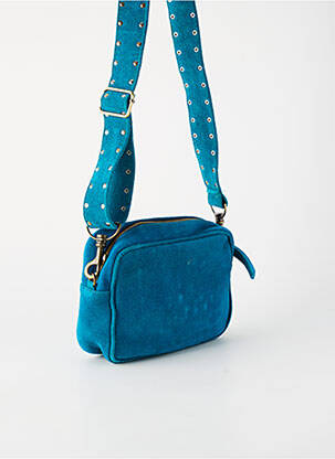 Sac doublure textile forme rectangulaire bleu FLOWER MARKET femme