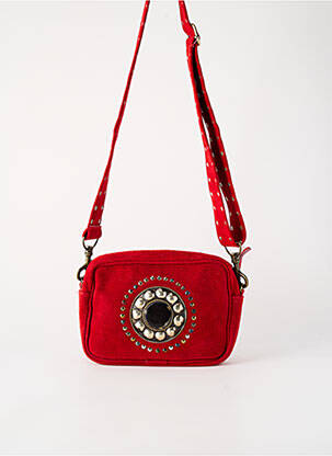 Sac doublure textile forme rectangulaire rouge FLOWER MARKET femme