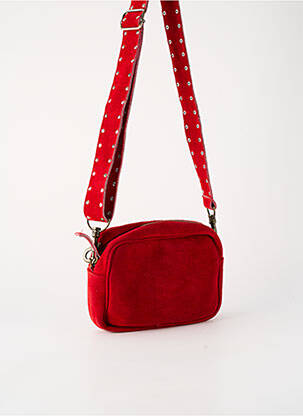 Sac doublure textile forme rectangulaire rouge FLOWER MARKET femme