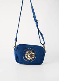 Sac doublure textile forme rectangulaire bleu FLOWER MARKET femme