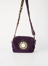 Sac doublure textile forme rectangulaire violet FLOWER MARKET femme