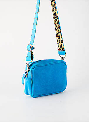 Sac doublure textile forme rectangulaire bleu FLOWER MARKET femme