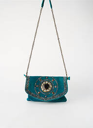 Sac doublure textile forme rectangulaire vert FLOWER MARKET femme
