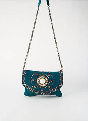 Sac doublure textile forme rectangulaire vert FLOWER MARKET femme