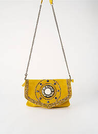 Sac doublure textile forme rectangulaire jaune FLOWER MARKET femme