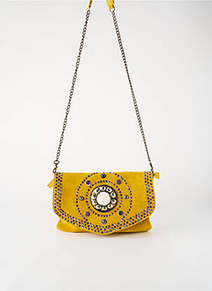 Sac doublure textile forme rectangulaire jaune FLOWER MARKET femme