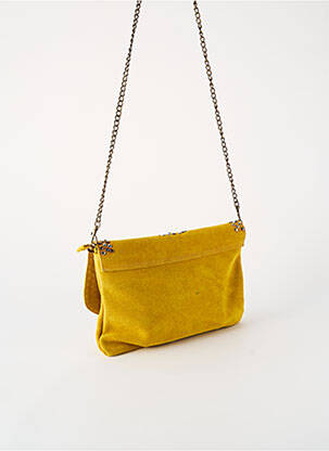 Sac doublure textile forme rectangulaire jaune FLOWER MARKET femme