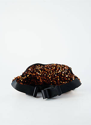 Sac fermeture zippée banane noir PIECES femme