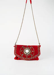 Sac coutures renforcées forme rectangulaire rouge FLOWER MARKET femme
