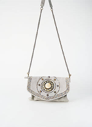 Sac doublure textile forme rectangulaire gris FLOWER MARKET femme