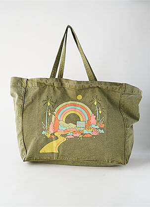 Sac type de porter main forme rectangulaire vert ONE TEE femme