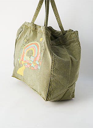 Sac type de porter main forme rectangulaire vert ONE TEE femme