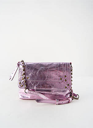 Sac multipoches forme rectangulaire violet PIECES femme