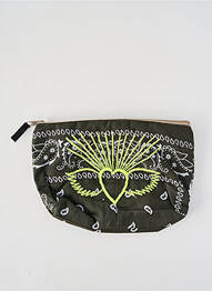 Trousse broderie vert FLEUR DE PIRATE femme