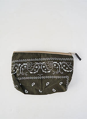 Trousse broderie vert FLEUR DE PIRATE femme