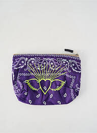 Trousse broderie violet FLEUR DE PIRATE femme