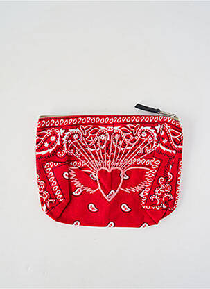 Trousse broderie rouge FLEUR DE PIRATE femme