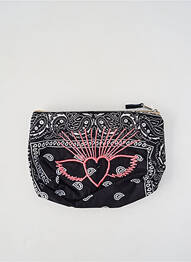 Trousse broderie noir FLEUR DE PIRATE femme