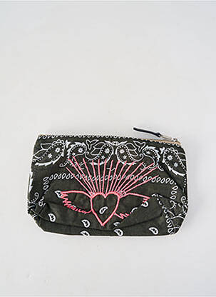 Trousse broderie vert FLEUR DE PIRATE femme