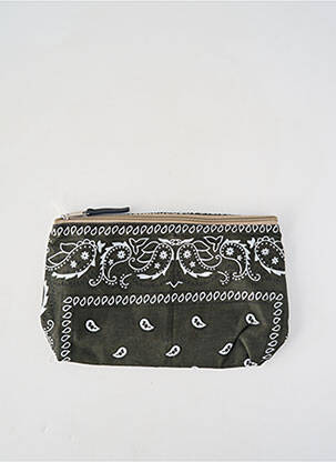 Trousse broderie vert FLEUR DE PIRATE femme