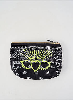 Trousse broderie noir FLEUR DE PIRATE femme