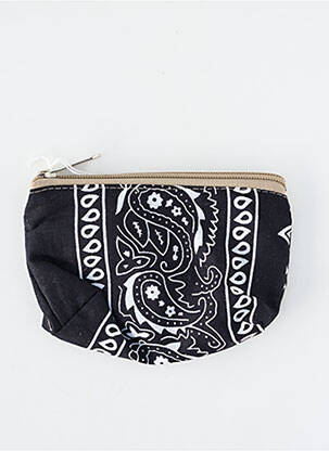 Porte-monnaie doublure textile noir FLEUR DE PIRATE femme
