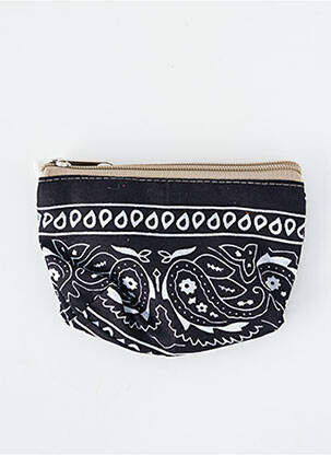 Porte-monnaie doublure textile noir FLEUR DE PIRATE femme