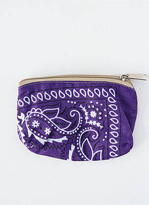 Porte-monnaie broderie violet FLEUR DE PIRATE femme