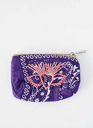 Porte-monnaie doublure textile rose FLEUR DE PIRATE femme