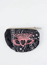 Porte-monnaie doublure textile noir FLEUR DE PIRATE femme