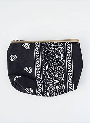 Porte-monnaie doublure textile noir FLEUR DE PIRATE femme
