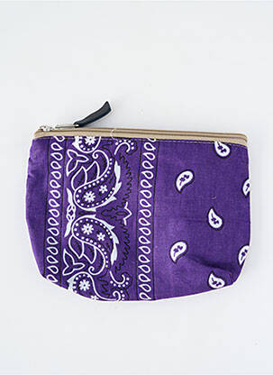 Porte-monnaie doublure textile violet FLEUR DE PIRATE femme