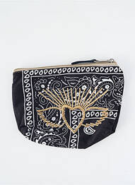 Porte-monnaie doublure textile noir FLEUR DE PIRATE femme
