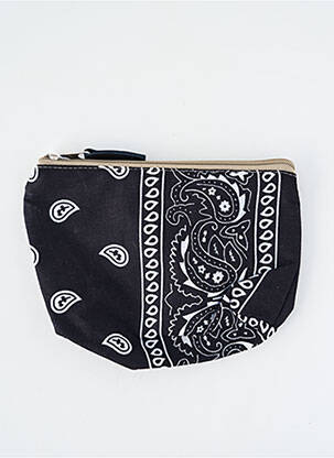 Porte-monnaie doublure textile noir FLEUR DE PIRATE femme